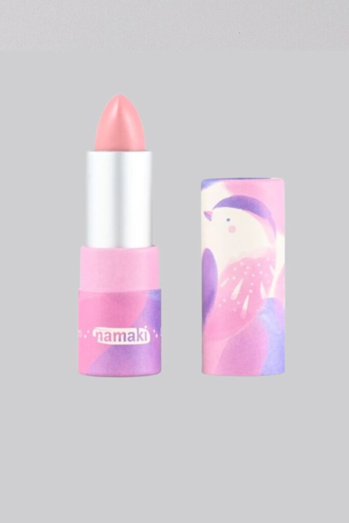 Naturalny, perłowy balsam do ust dla dzieci, MALINA, idealny do zabawy, 3,5 g, Namaki