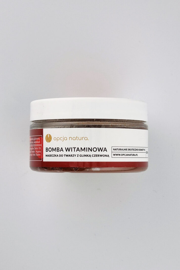 Bomba witaminowa Maseczka do twarzy z glinką czerwoną Opcja Natura