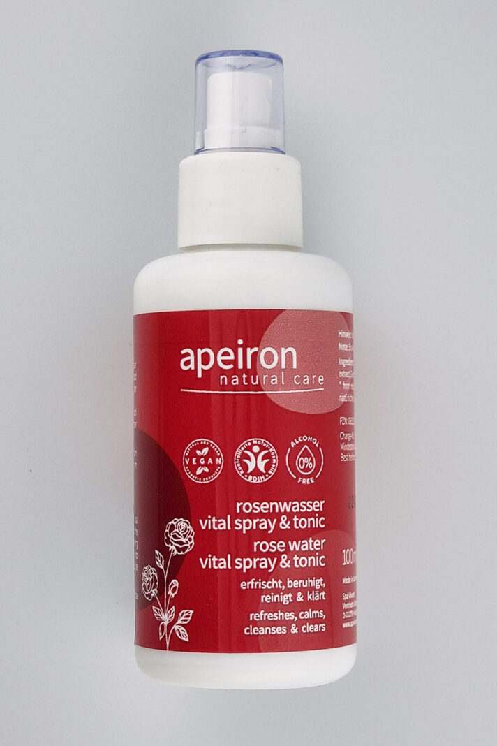 Woda różana, dodający energii spray i tonik do twarzy i ciała, do każdego rodzaju skóry, 100 ml, Apeiron