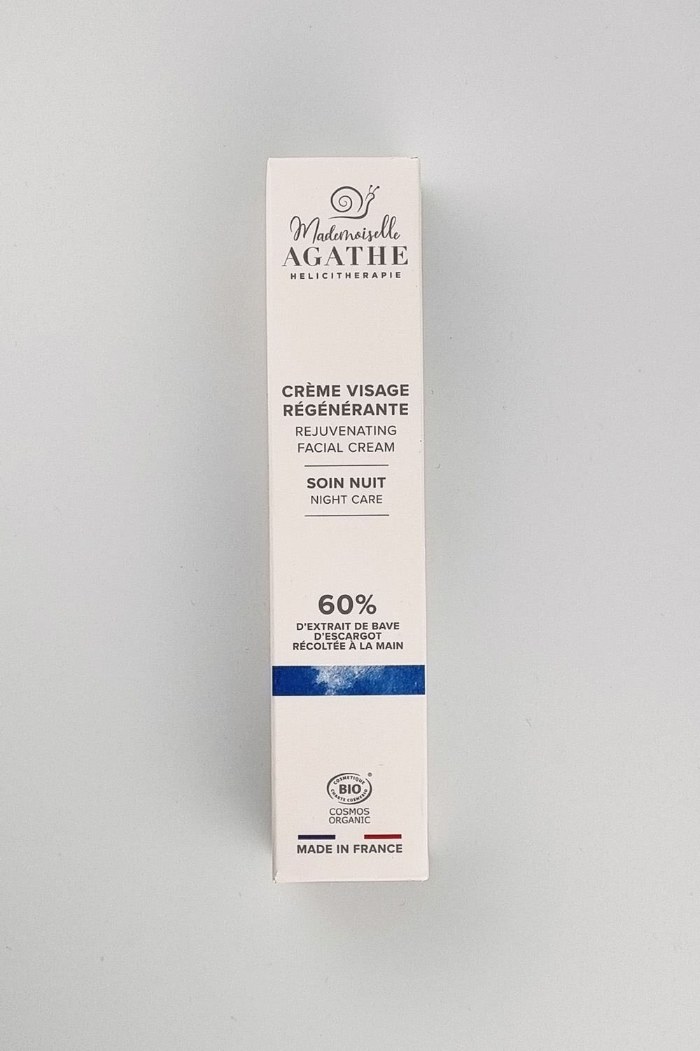 Naturalny Krem do twarzy ze śluzem ślimaka, odmładzający, na noc, COSMOS ORGANIC, airless, 50 ml, Mlle Agathe