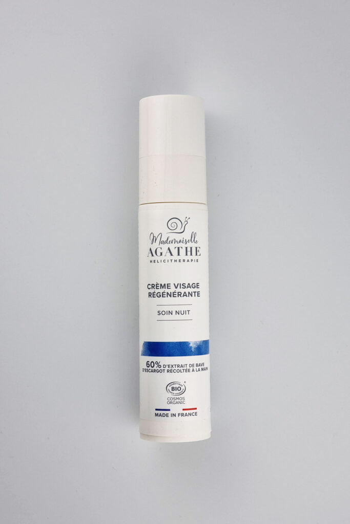 Naturalny Krem do twarzy ze śluzem ślimaka, odmładzający, na noc, COSMOS ORGANIC, airless, 50 ml, Mlle Agathe