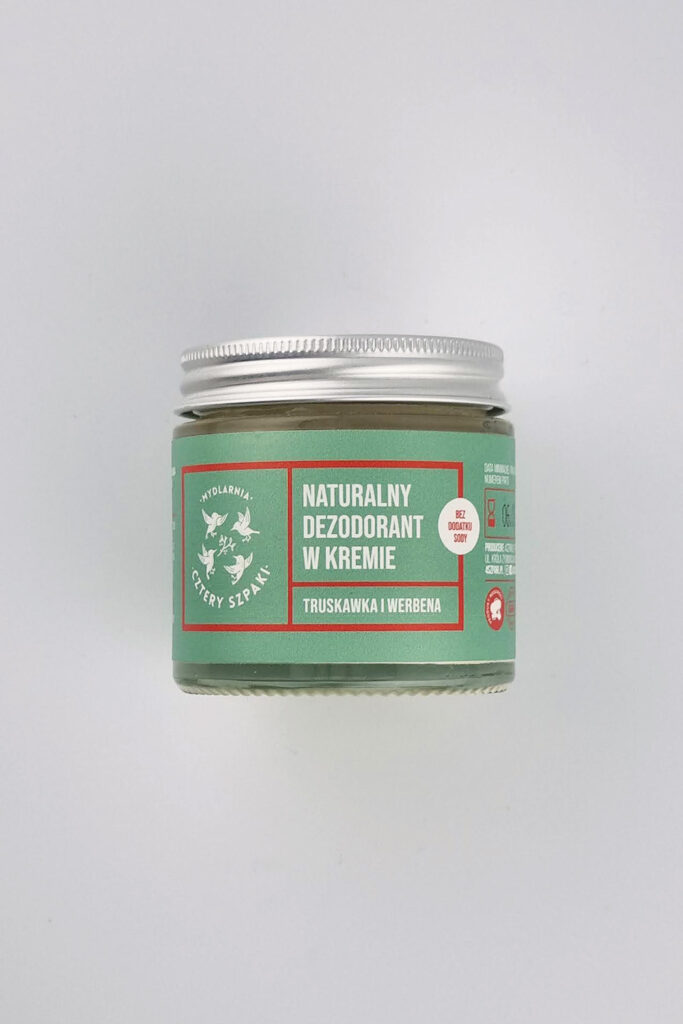 Naturalny Dezodorant w kremie cztery SZpaki magnezowy Truskawka-werben