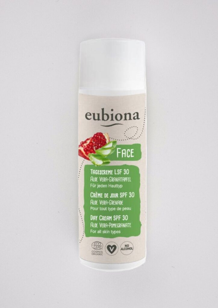 Naturalny krem do twarzy spf30 z aloesem i granatem
