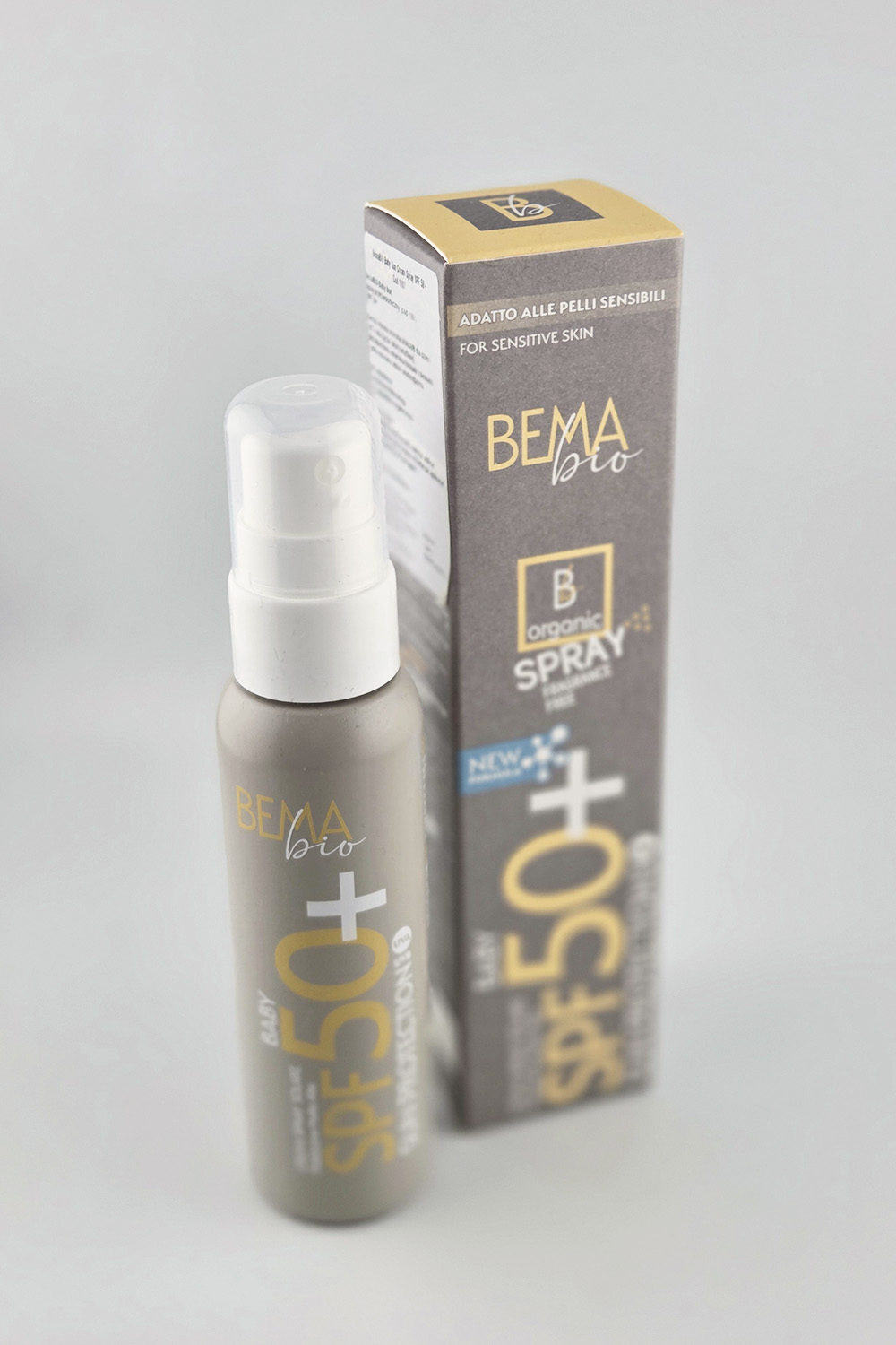 Spray przeciwsłoneczny SPF 50+ BemaBIO dla dzieci i skóry wrażliwe