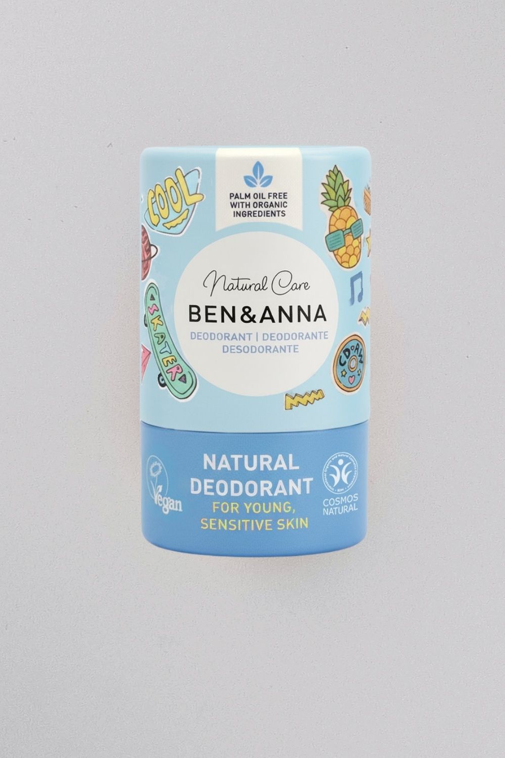 Naturalny dezodorant dla dzieci 7+, niebieski, 25 g, Ben & Anna