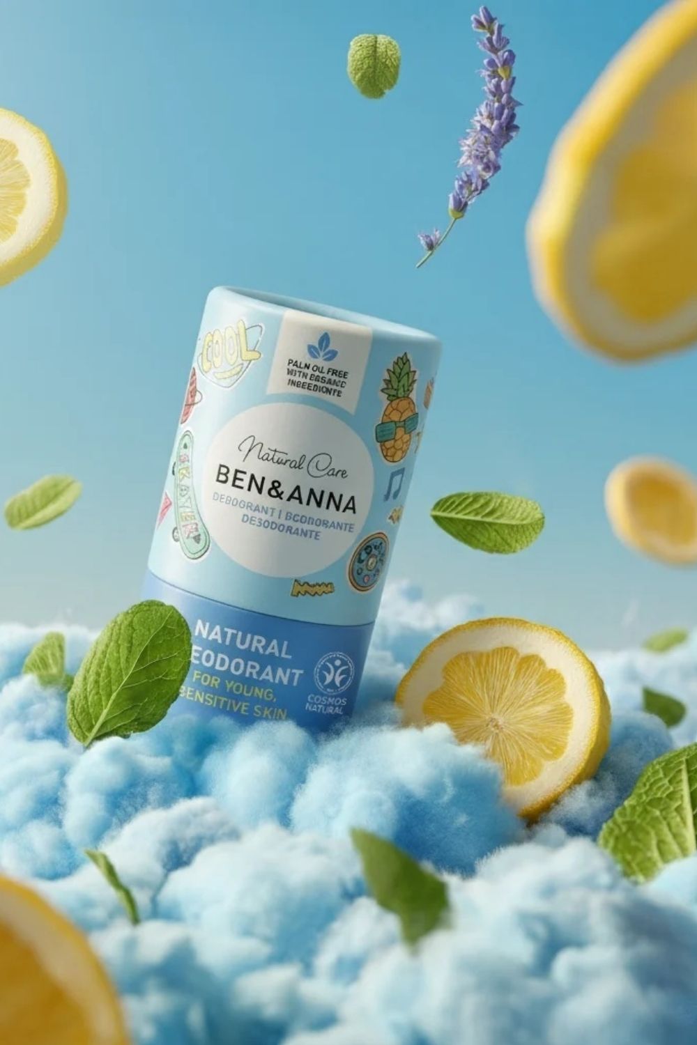 Naturalny dezodorant dla dzieci 7+, niebieski, 25 g, Ben & Anna