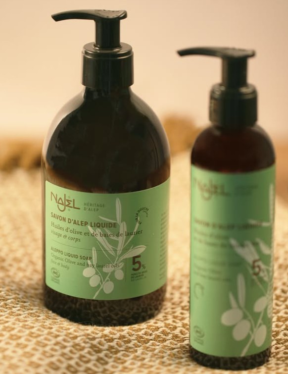 Oryginalne mydło aleppo w płynie