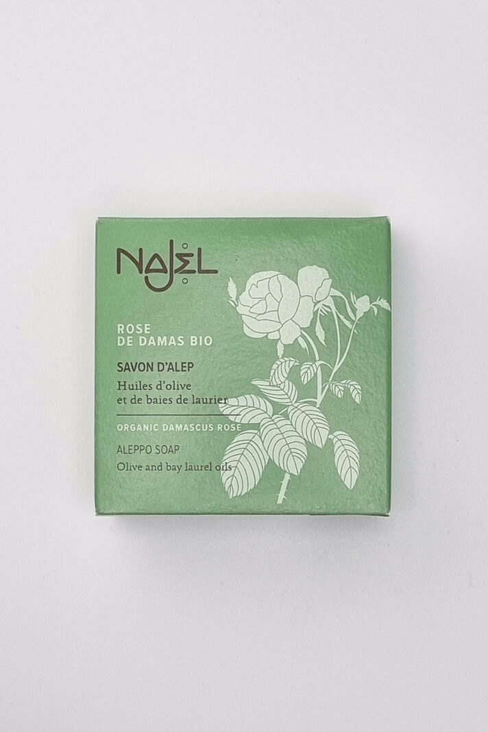 Naturalne mydło aleppo z różą damasceńską, przeciwzmarszczkowe, Najel