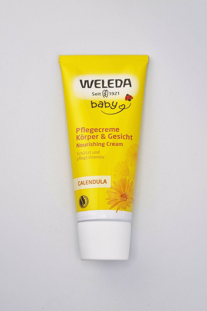 Calendula, naturalny Krem do ciała dla niemowląt z nagietkiem lekarskim, Weleda