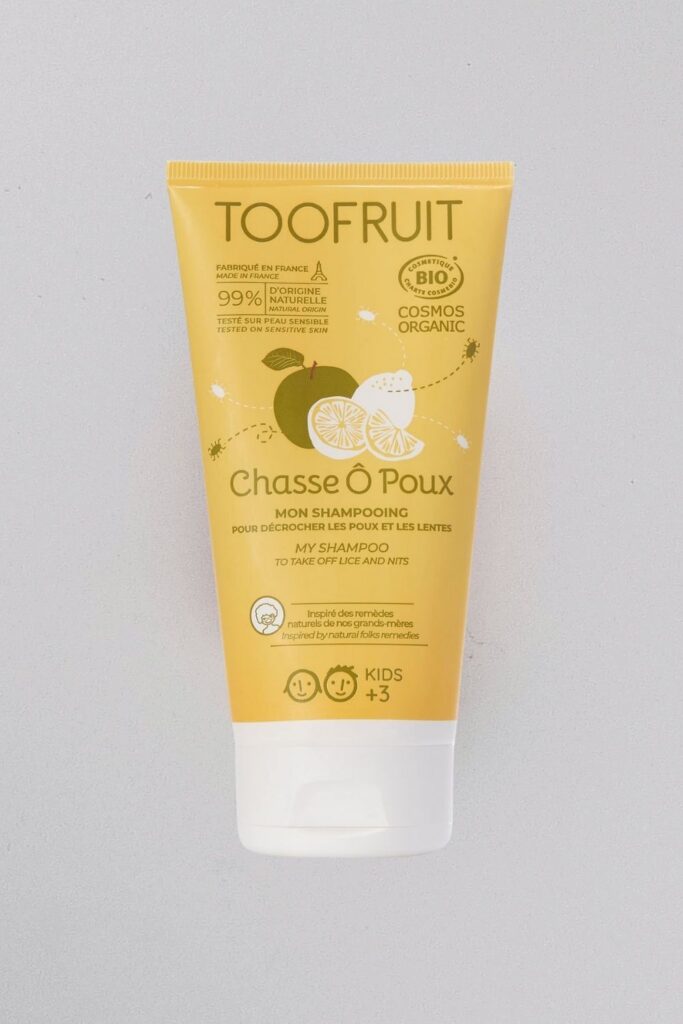 Szampon na wszy dla dzieci, dokładnie oczyszcza włosy i skórę głowy, Etap 2, 150ml, Toofruit